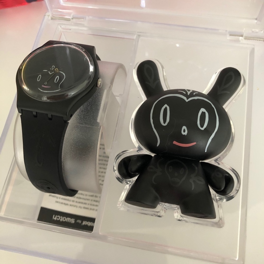 Kidrobot × Swatch Limited Edition “Base Man” Watch + Dunny Set – New in Box